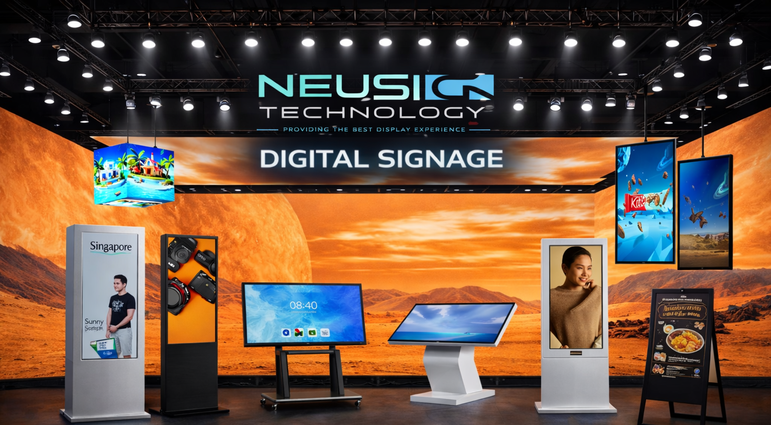 Interactive touchscreen digital signage kiosk in Singapore